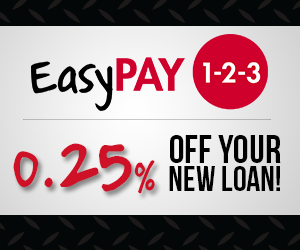 Easy pay gives you 0.25% off your new loan
