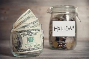 Holiday savings jars.