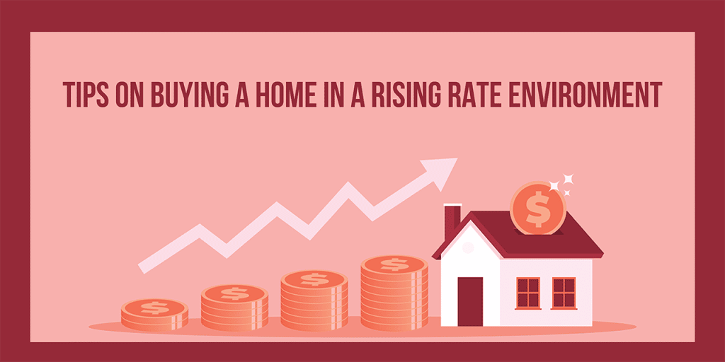 Rising Rate/Low Inventory Housing Market with Coins Rising up to Meet a House