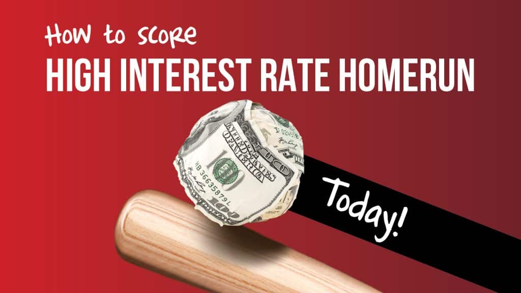 How to score a high interest rate homerun. A baseball bat smashes a money ball. An explanation of certificate rates.