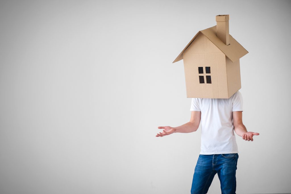 Am I Ready to Buy a House? Human figure questioning whether or not it is time for them to buy.