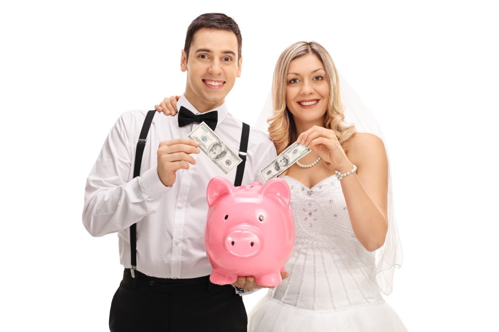 A newlywed couple managing marriage and finances