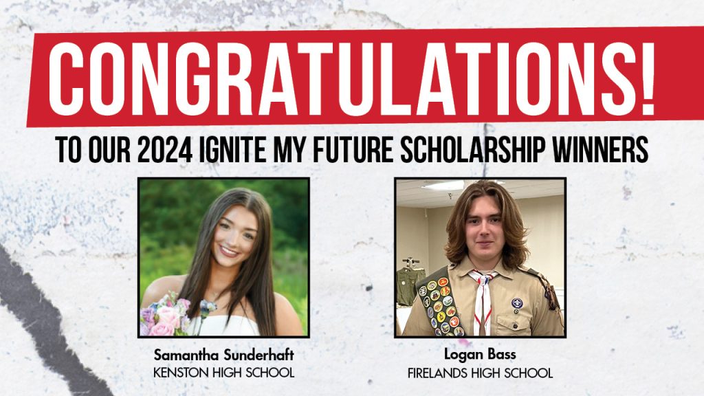 Congratulations to the winners of the Club Ignite Scholarship 2024. Portrait of Both winners.