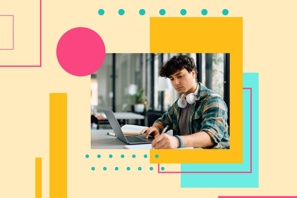 A student working on applying for the 2026 Ignite My Future Scholarship.