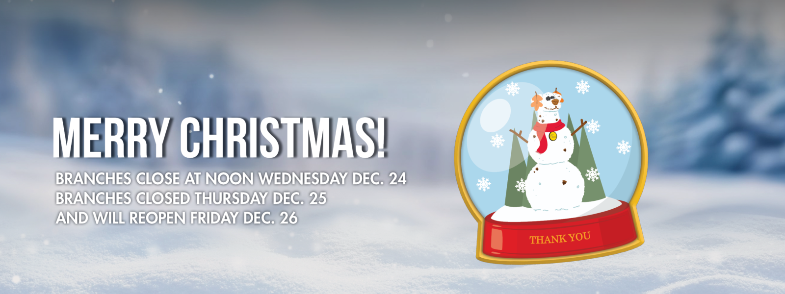 FFCCU Christmas Hours