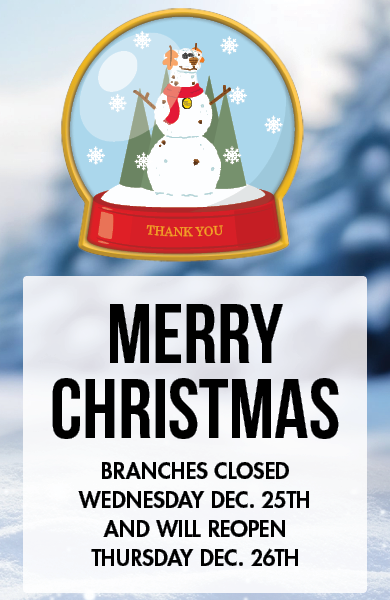 Christmas Hours for FFCCU on Mobile