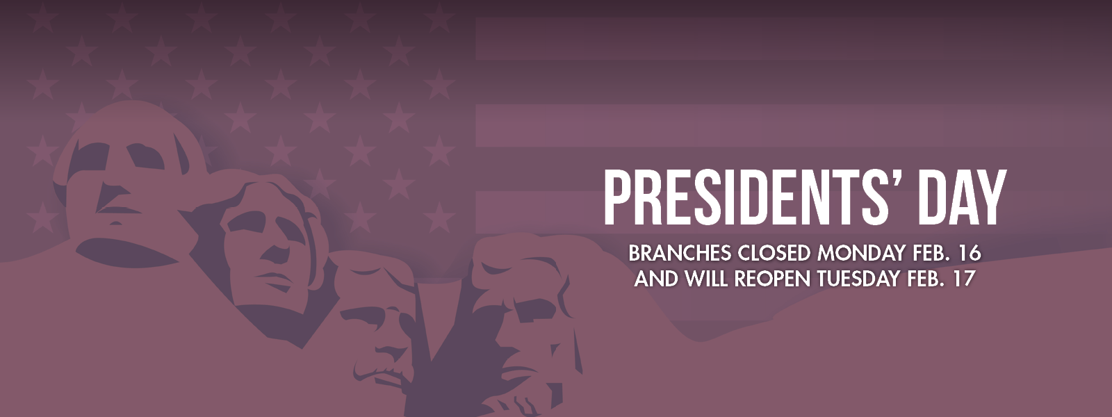 FFCCU is closed for the holiday