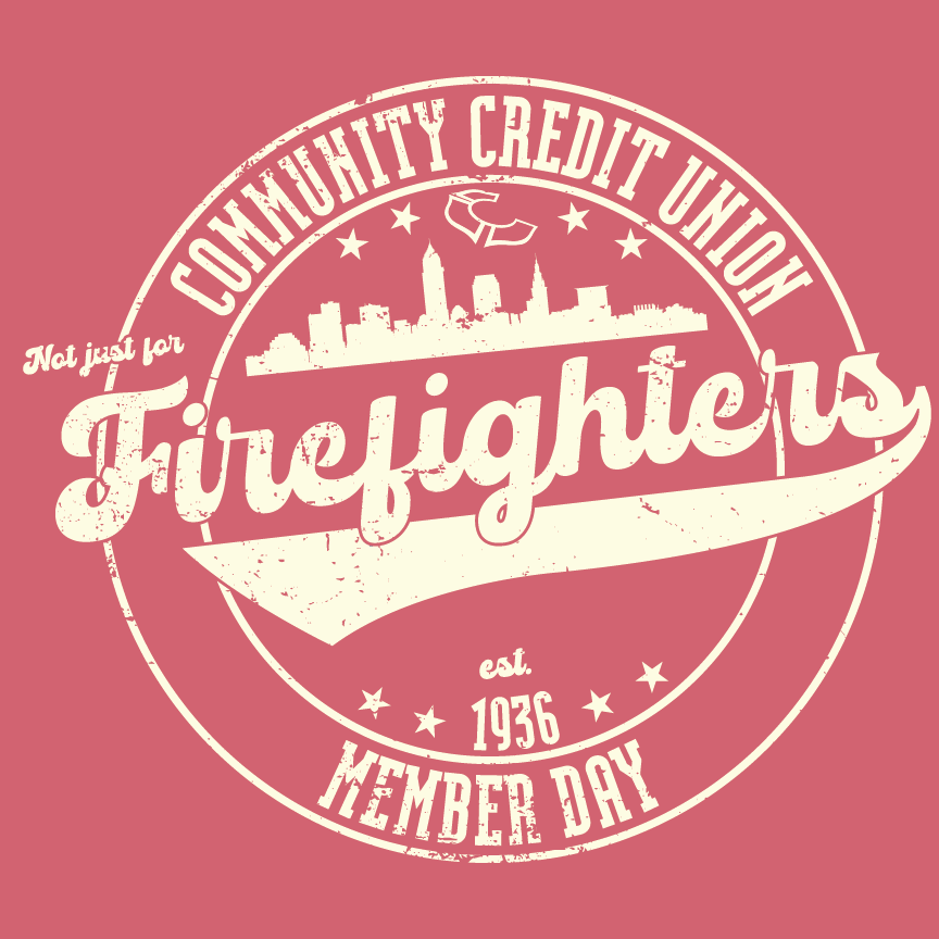 Firefighters Member Appreciation Day T-Shirt Design in Heather Red